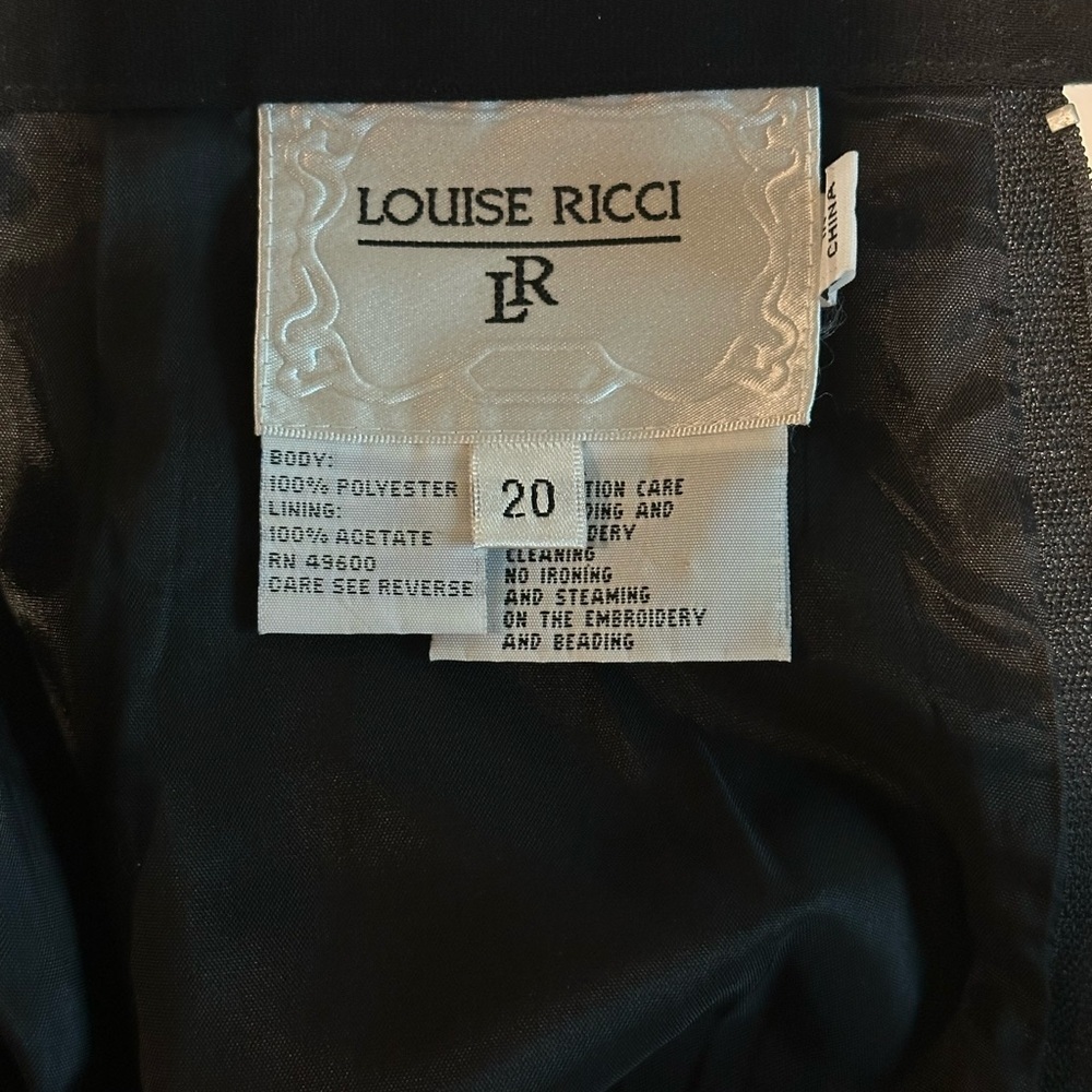 LOUISE RICCI Elegant Black Women's Skirt Size 20 - Picture 2 of 7